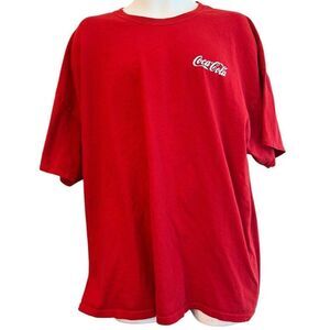 Vintage Mens 3XL Coca Cola Coke T Shirt Graphic Red